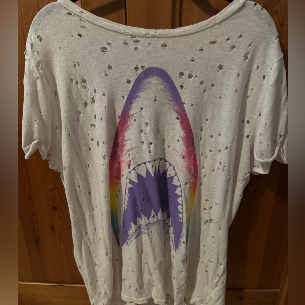 Lauren Moshi Sz L “Shark” shirt used